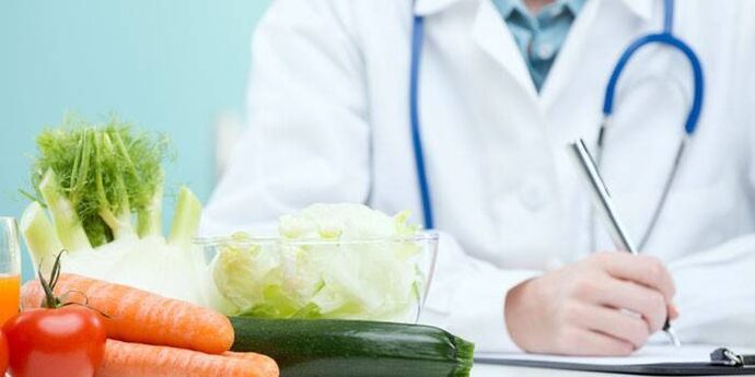 O médico recomenda verduras para a prostatite