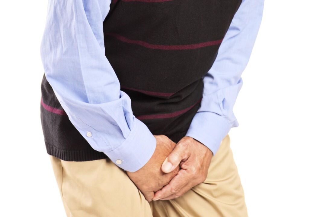 Os homes con prostatite conxestiva experimentan dor ou dor punzante na zona da ingle